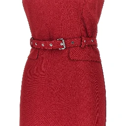 Crepe midi dress with belt