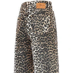 Leopard-print 'Lari' jeans