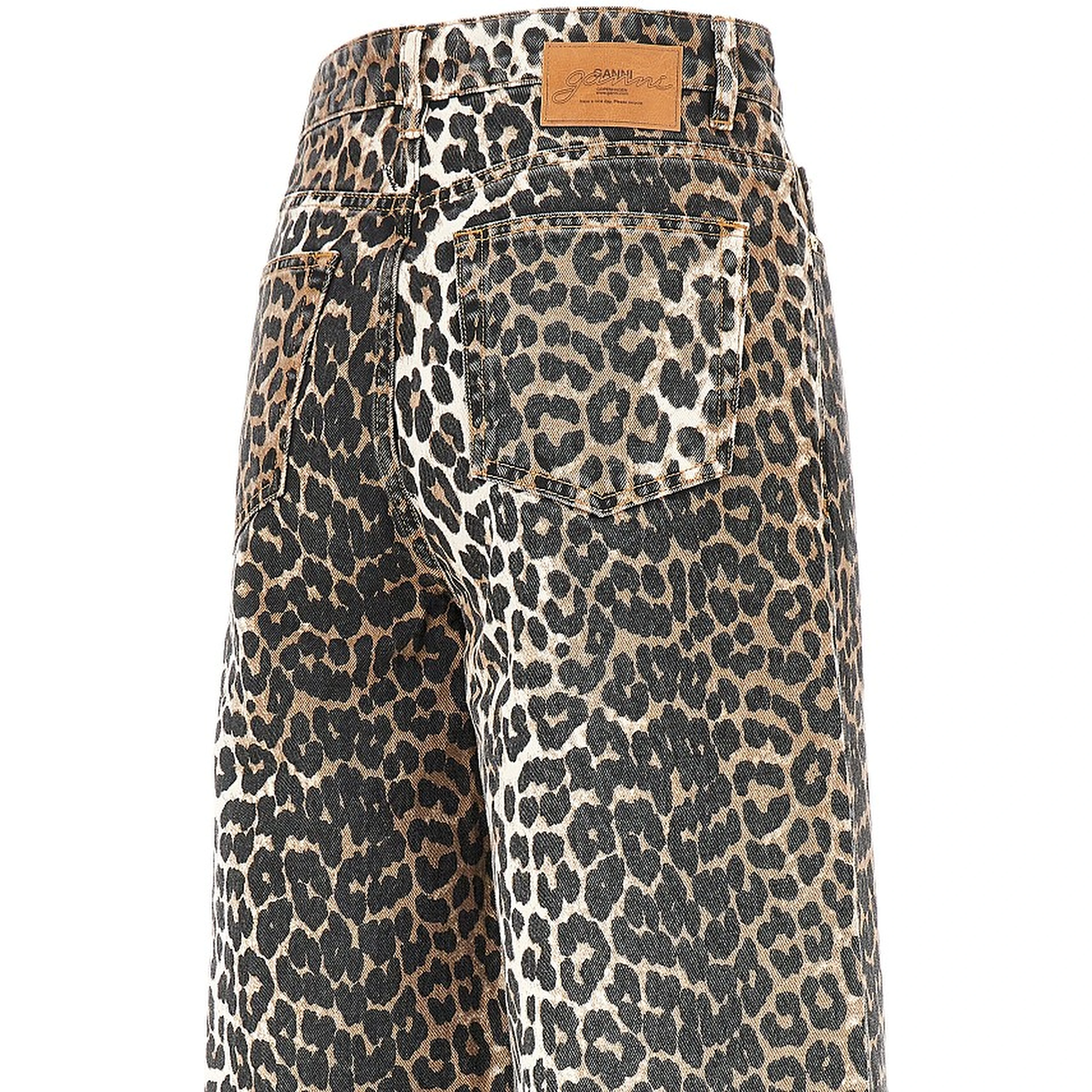 Leopard-print 'Lari' jeans