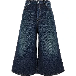 Denim palazzo shorts