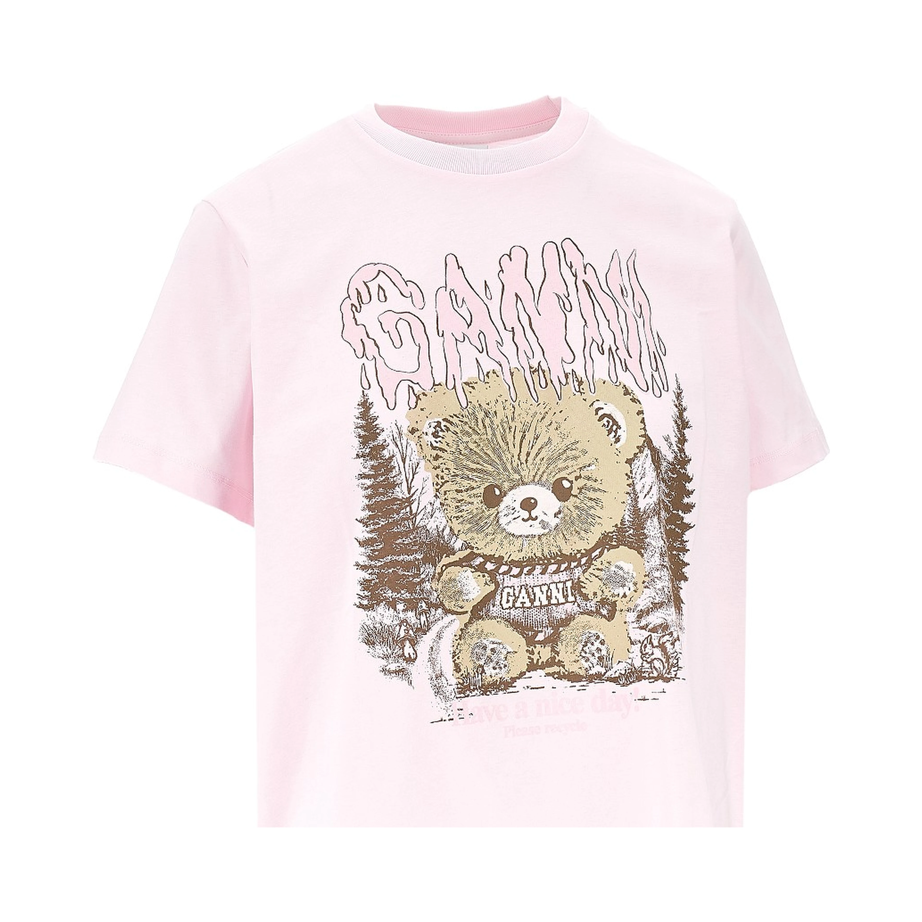 'Forest Teddy' print T-shirt