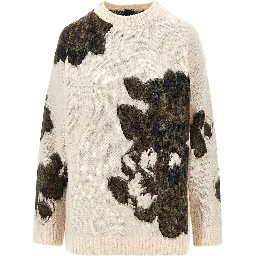 Jacquard wool and alpaca blend sweater