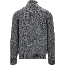 Diamond-shaped cashmere turtleneck sweater