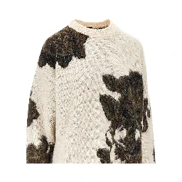 Jacquard wool and alpaca blend sweater