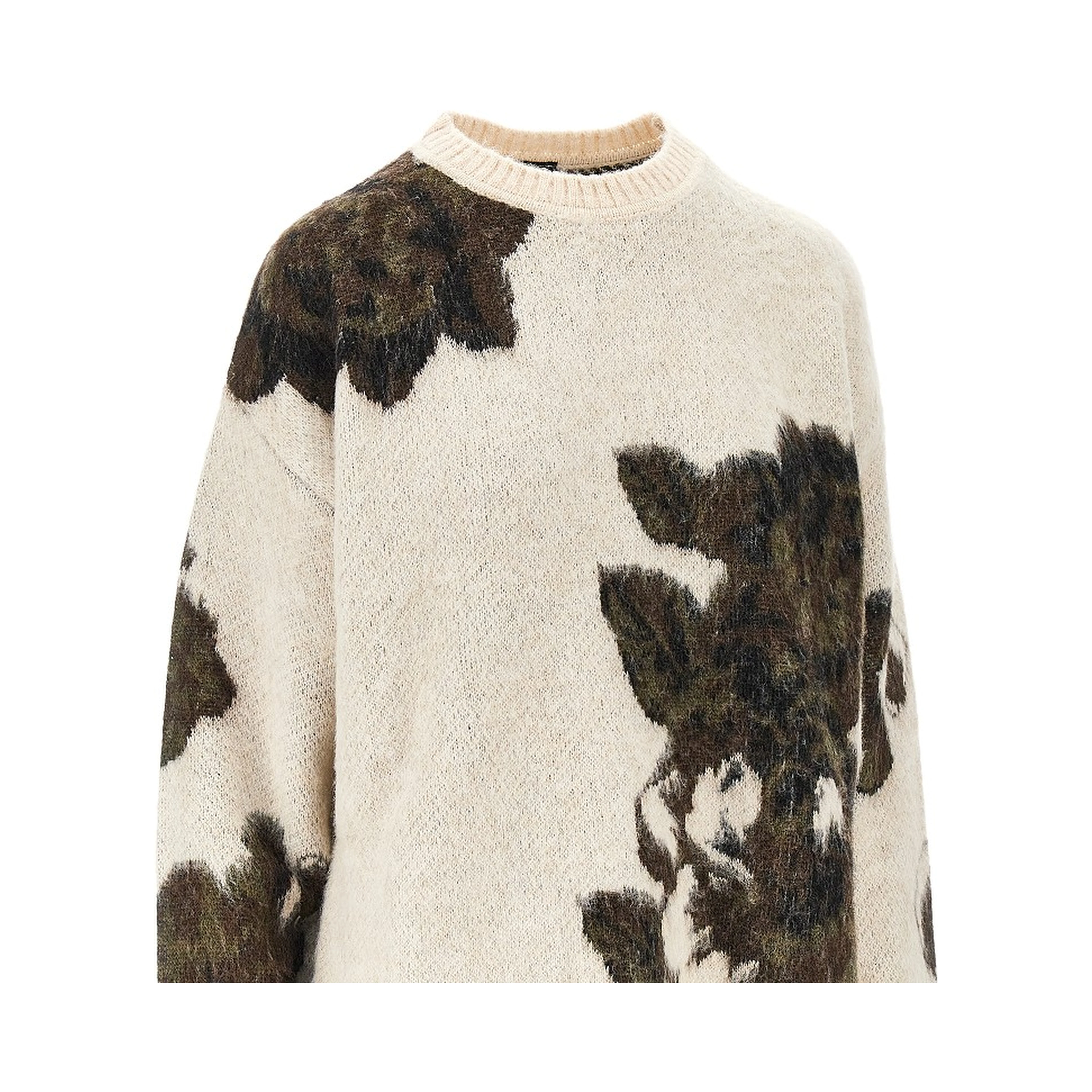 Jacquard wool and alpaca blend sweater