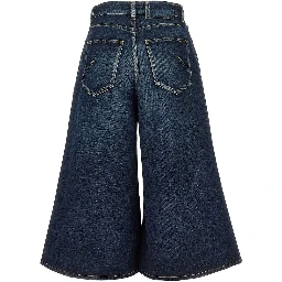 Denim palazzo shorts