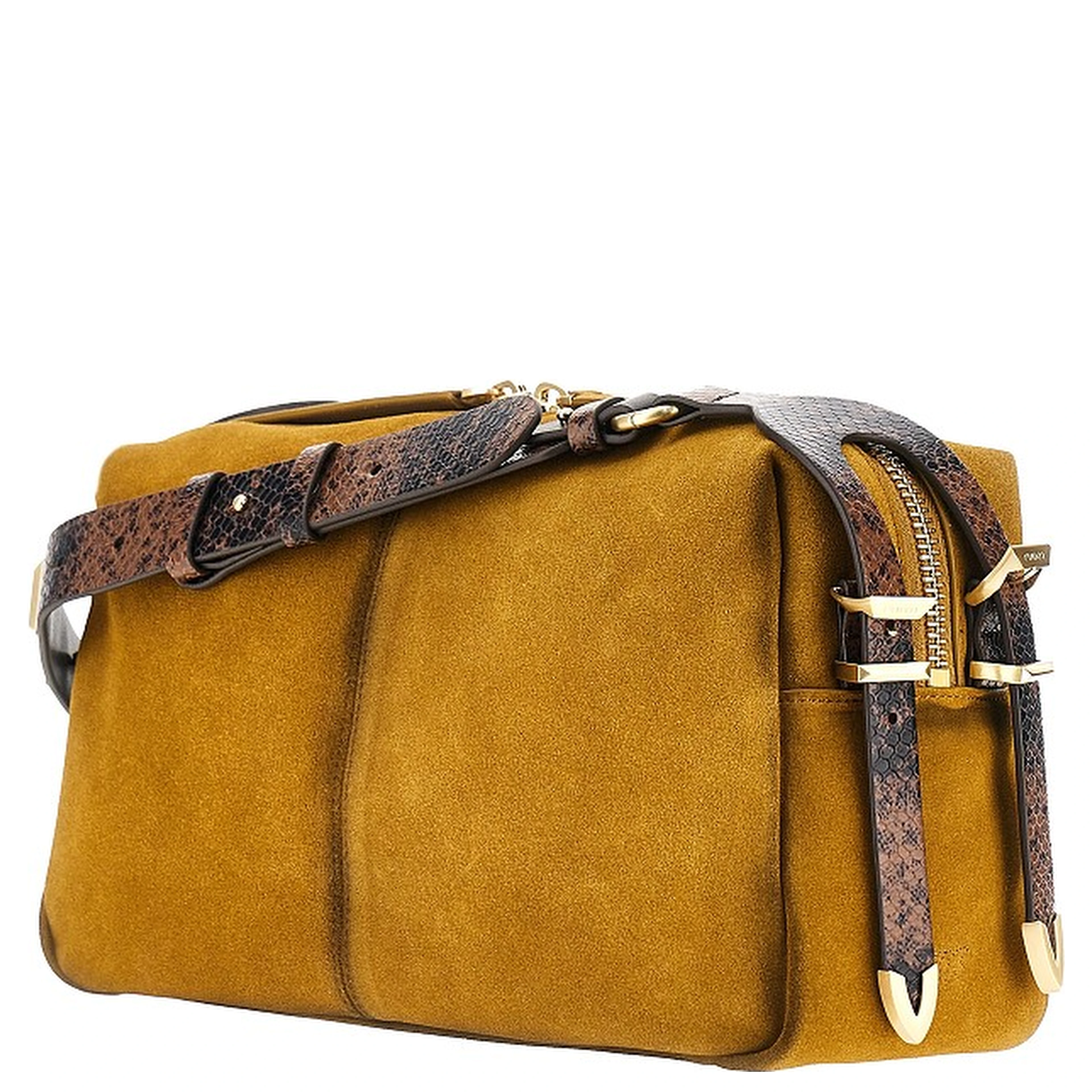 Suede leather medium 'Keeper' shoulder bag
