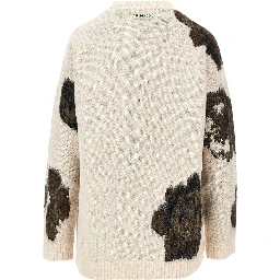 Jacquard wool and alpaca blend sweater