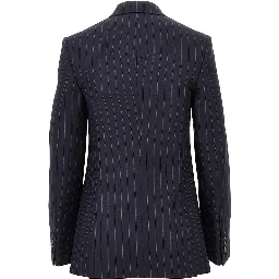 Pin-striped wool double-breasted jacket