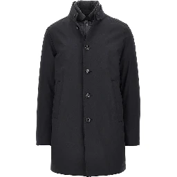 'Palladium' padded stretch nylon coat