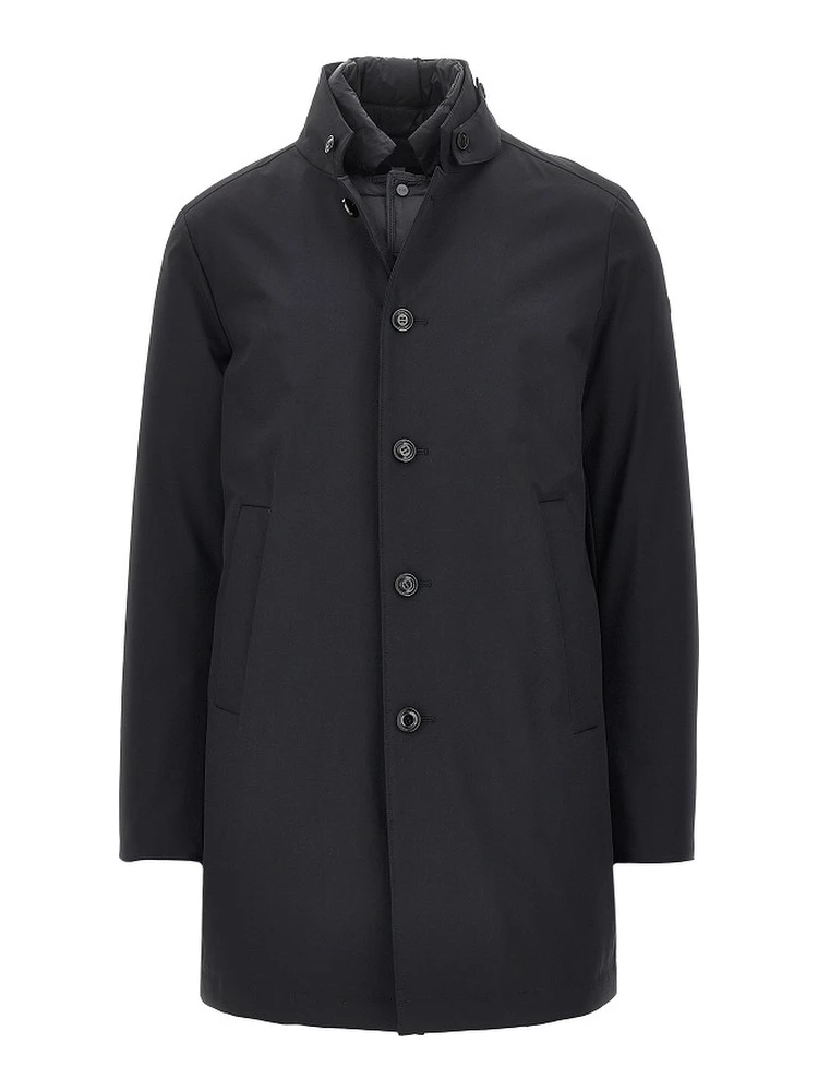 'Palladium' padded stretch nylon coat