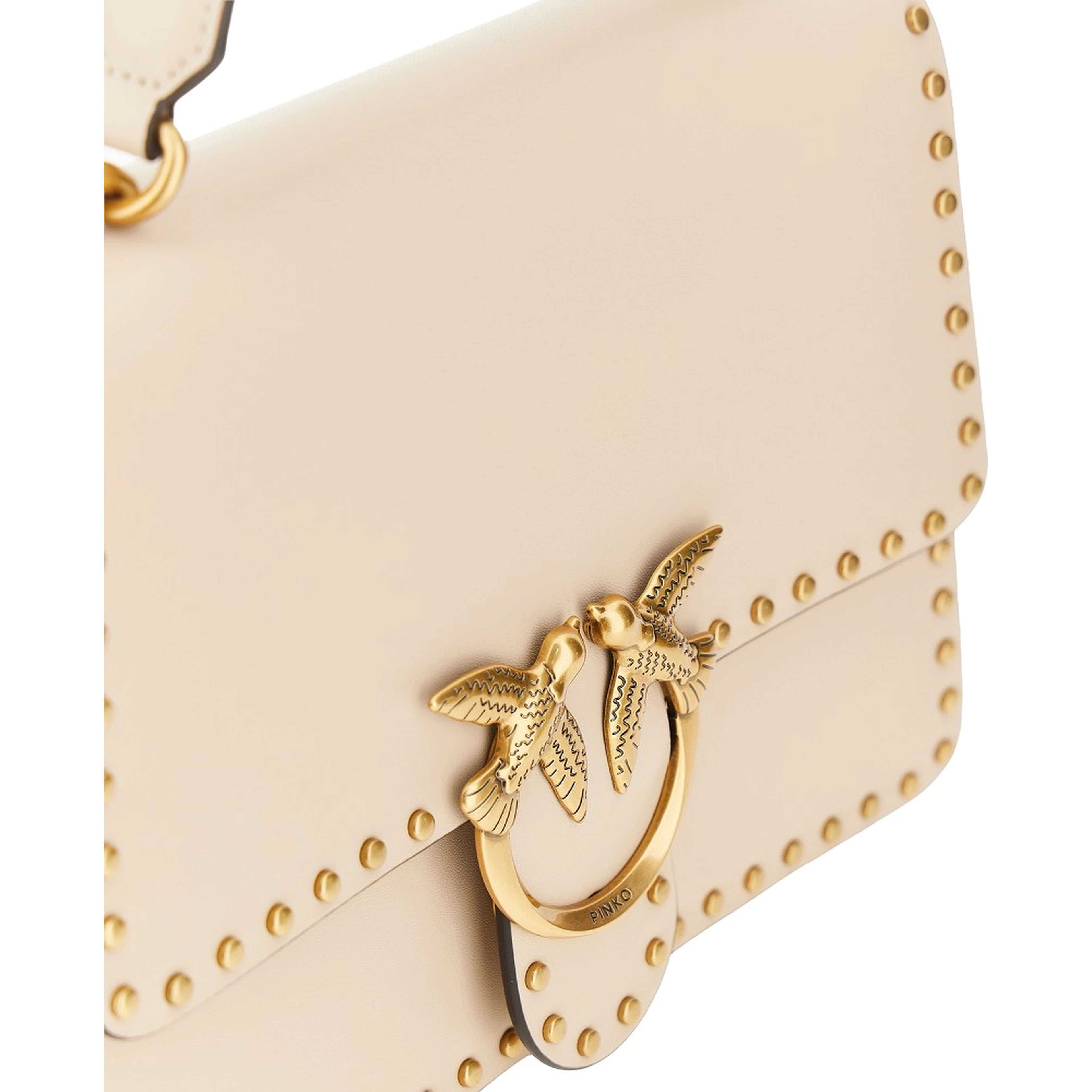 Leather bag with Love Birds buckle