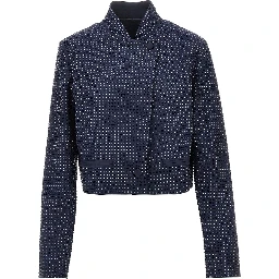 Strass-embellished cropped jacket