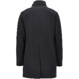 'Palladium' padded stretch nylon coat