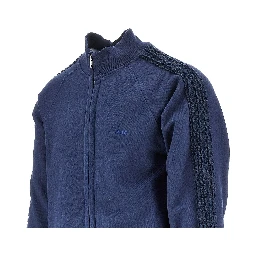 Flora trim full-zip sweatshirt