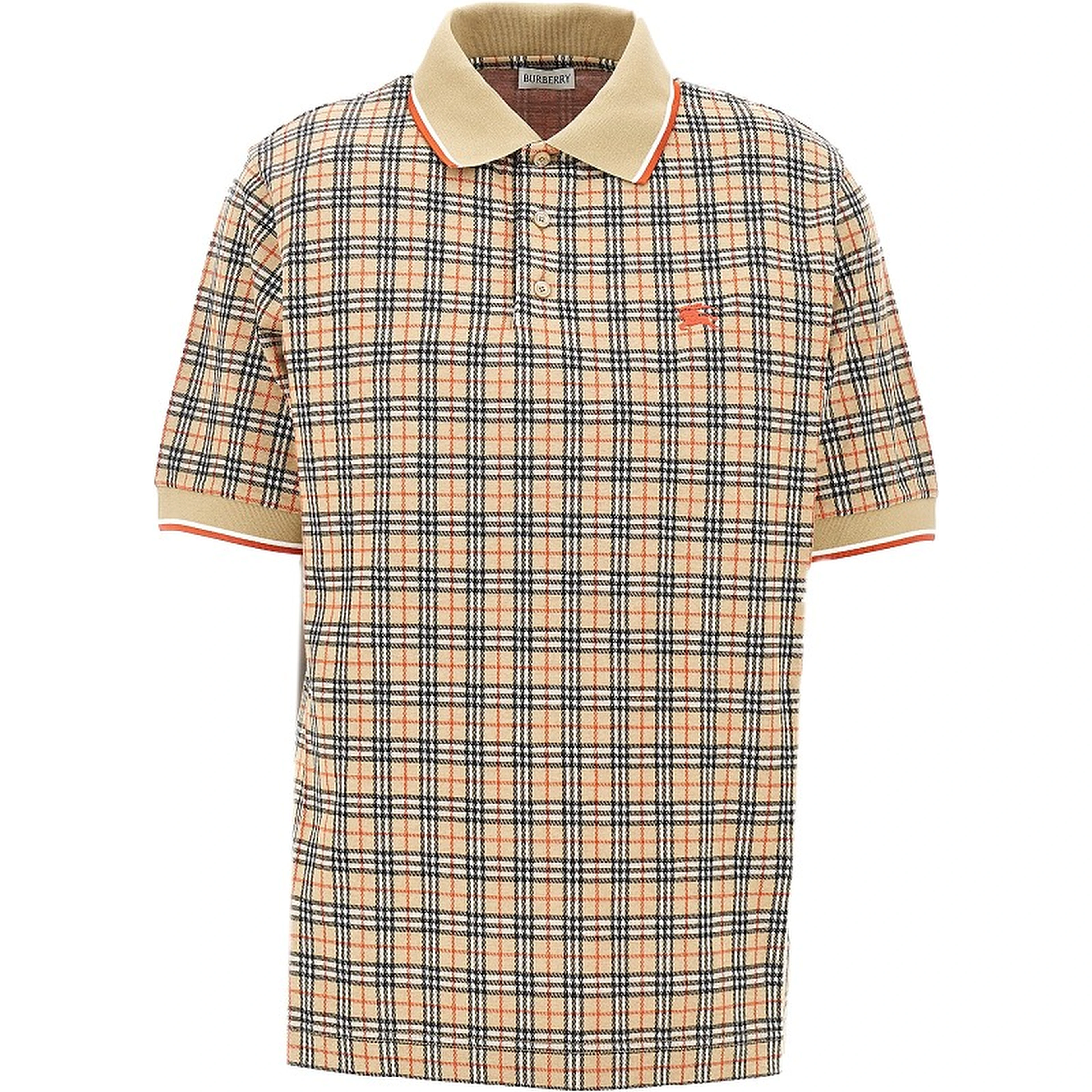 Check jersey polo shirt