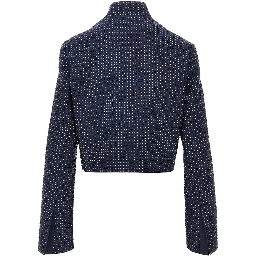 Strass-embellished cropped jacket