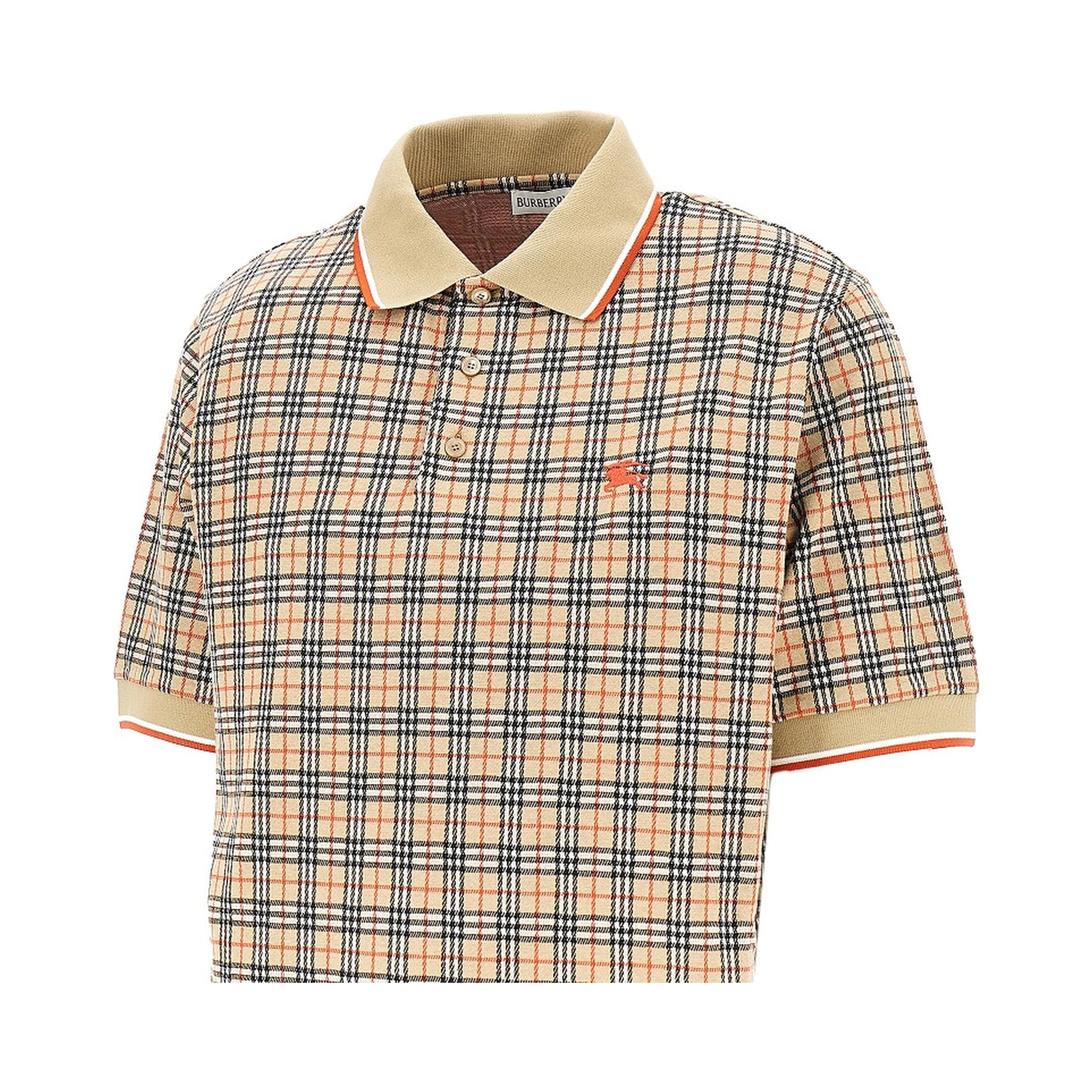 Check jersey polo shirt