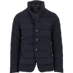 'Master T' padded technical wool jacket