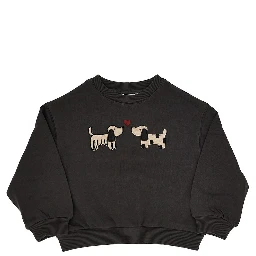 Dogs embroidery sweatshirt