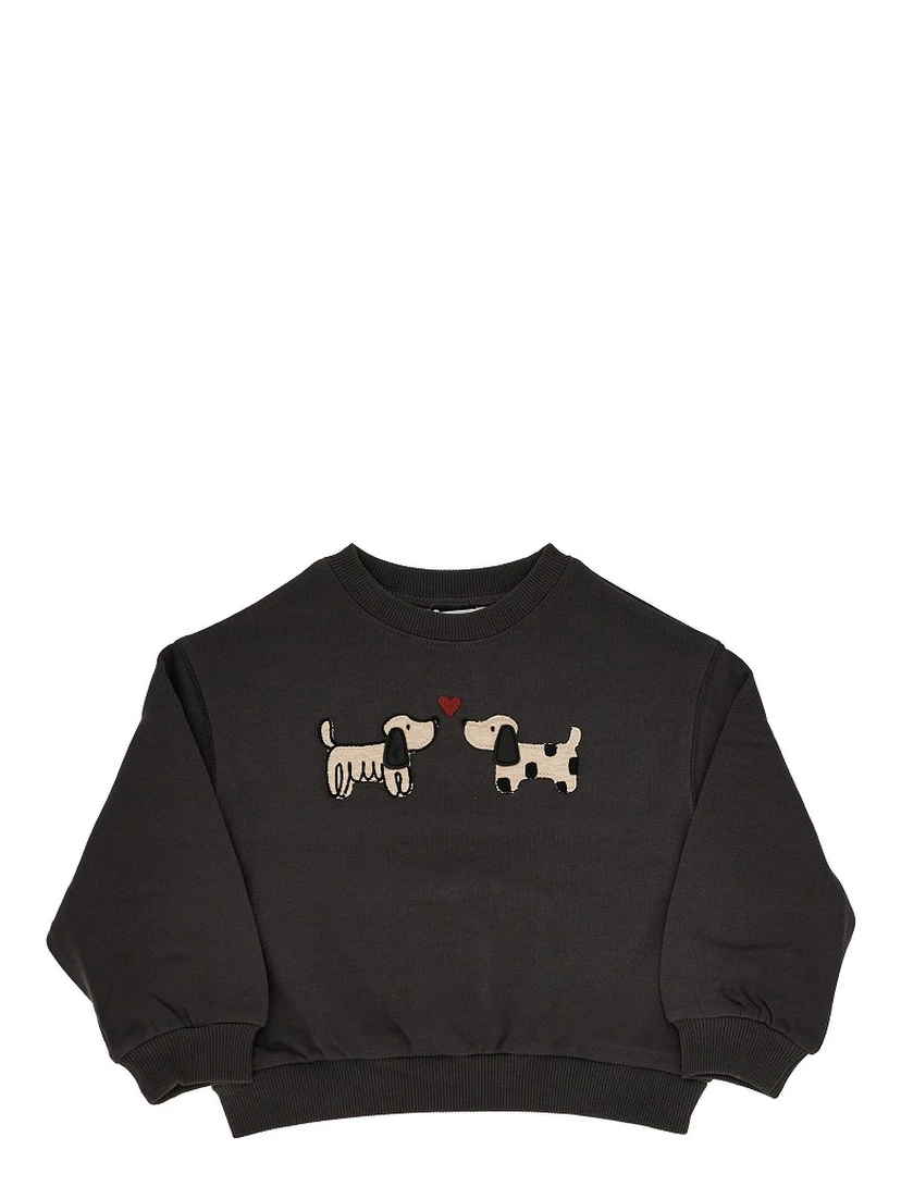 Dogs embroidery sweatshirt