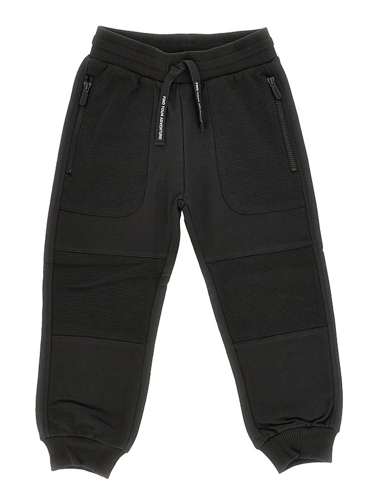 Sweatpants with ribbed details