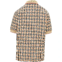 Check jersey polo shirt