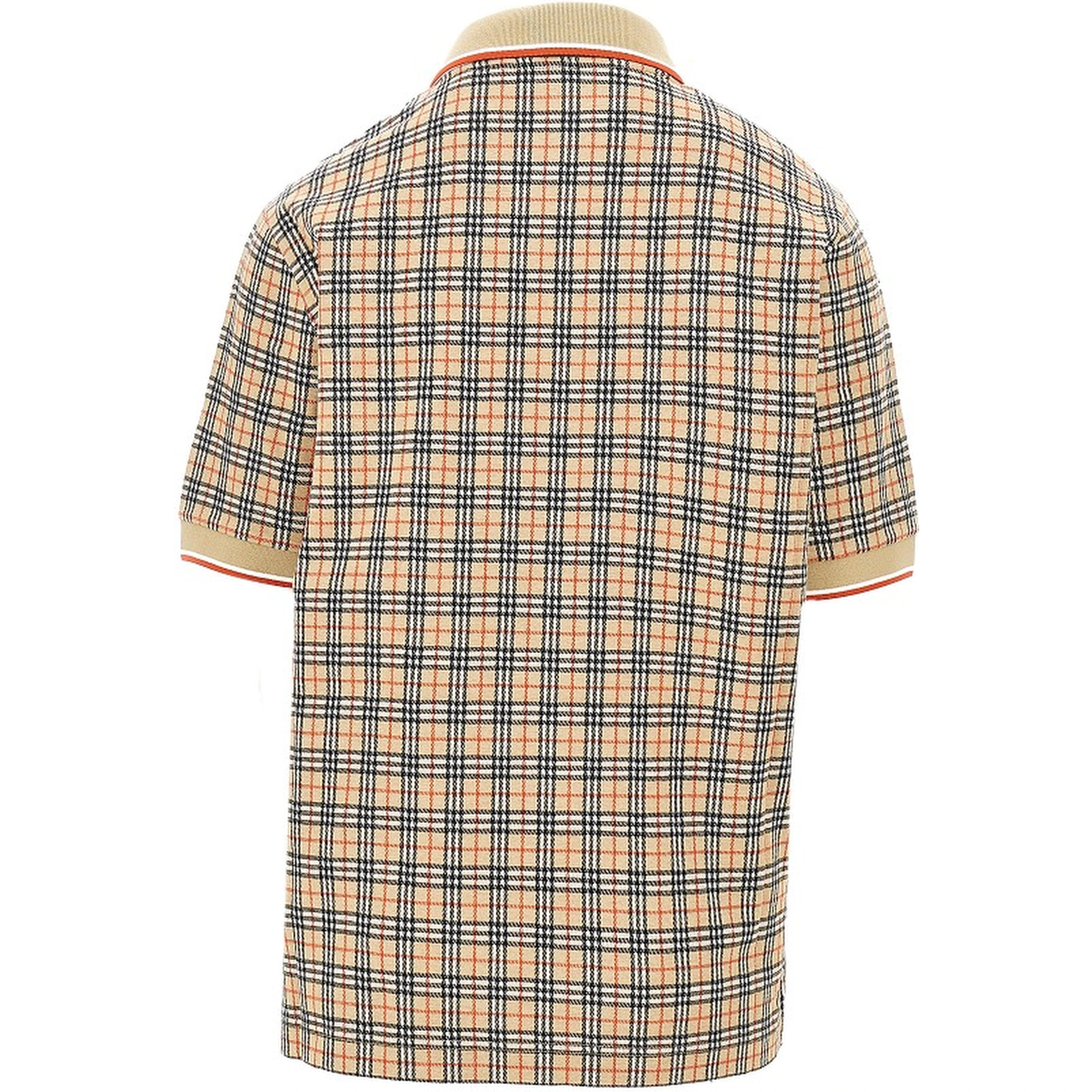 Check jersey polo shirt