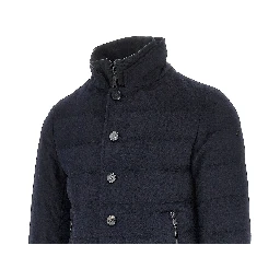 'Master T' padded technical wool jacket