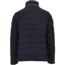 'Master T' padded technical wool jacket