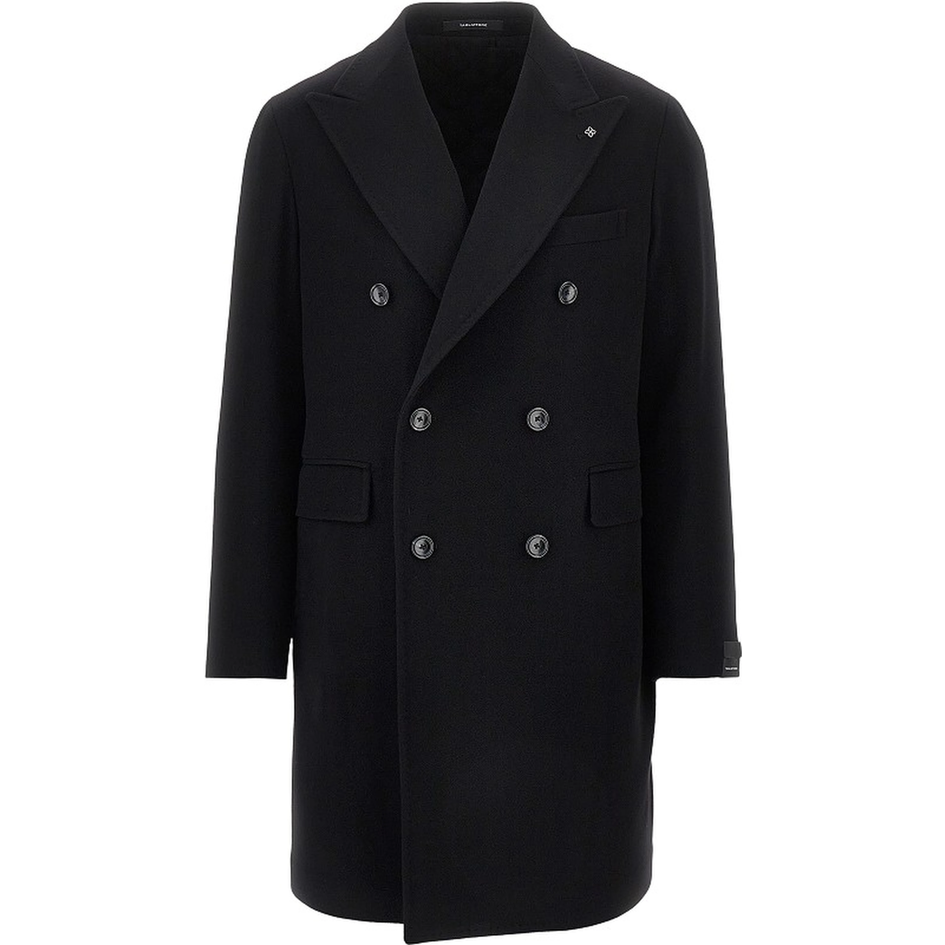 Double-breasted wool and cashmere coat
