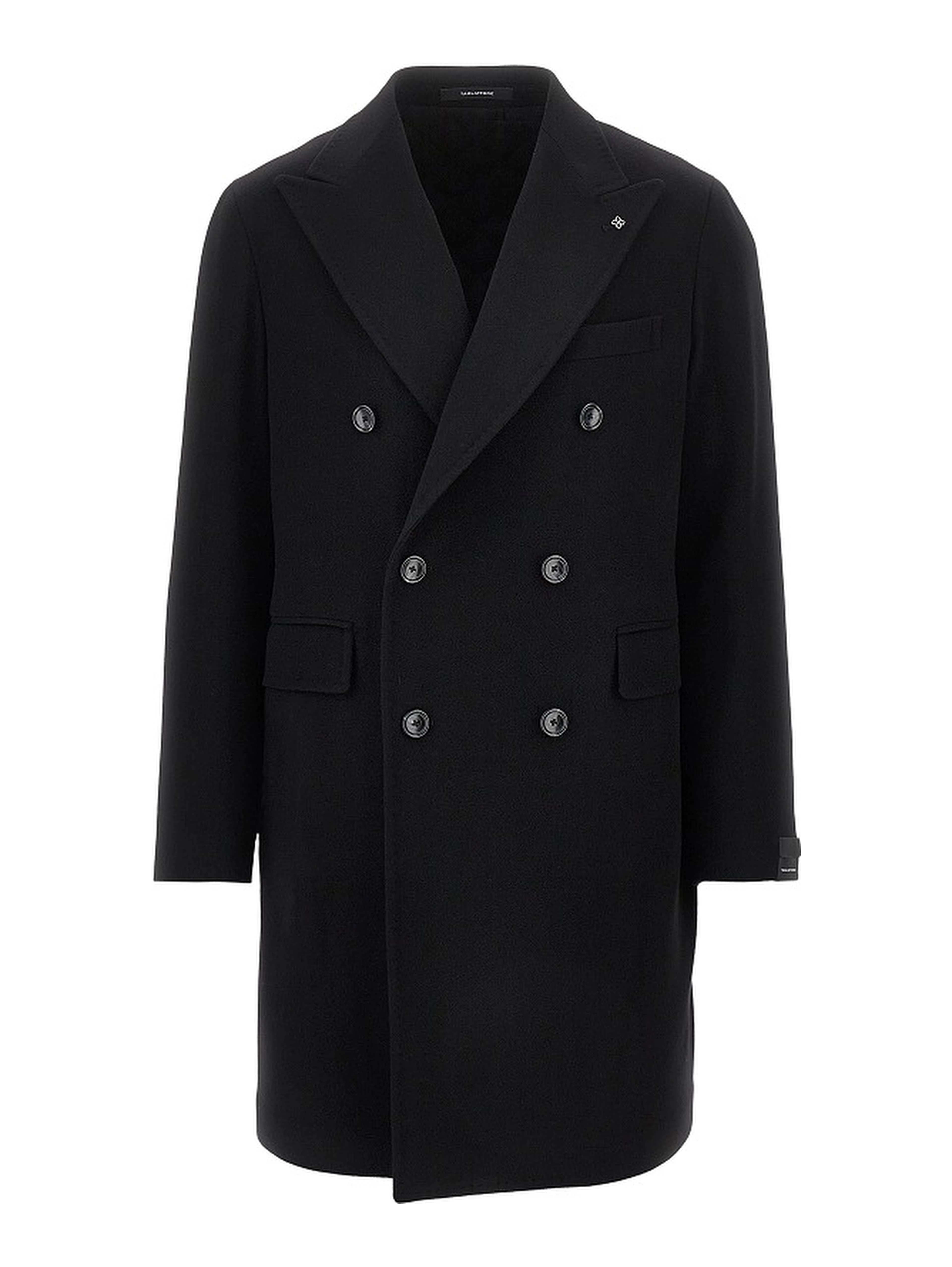 Double-breasted wool and cashmere coat
