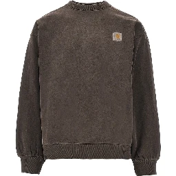 'Vista' bleached-out crewneck sweatshirt