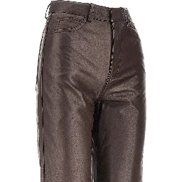 Leather straight leg pants