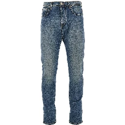 Stretch denim tapered fit jeans