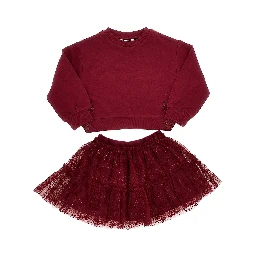 Sweatshirt and skirt set