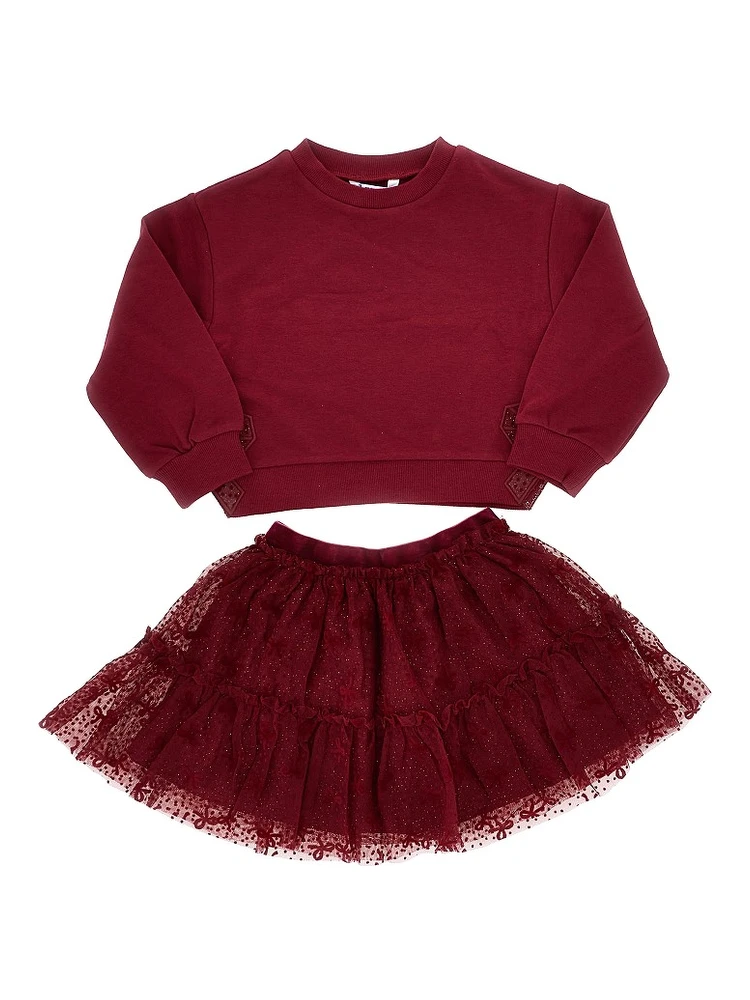 Sweatshirt and skirt set