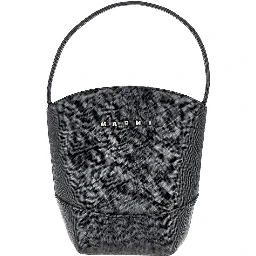 Faux leather bucket bag
