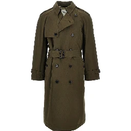 Cotton long trench coat