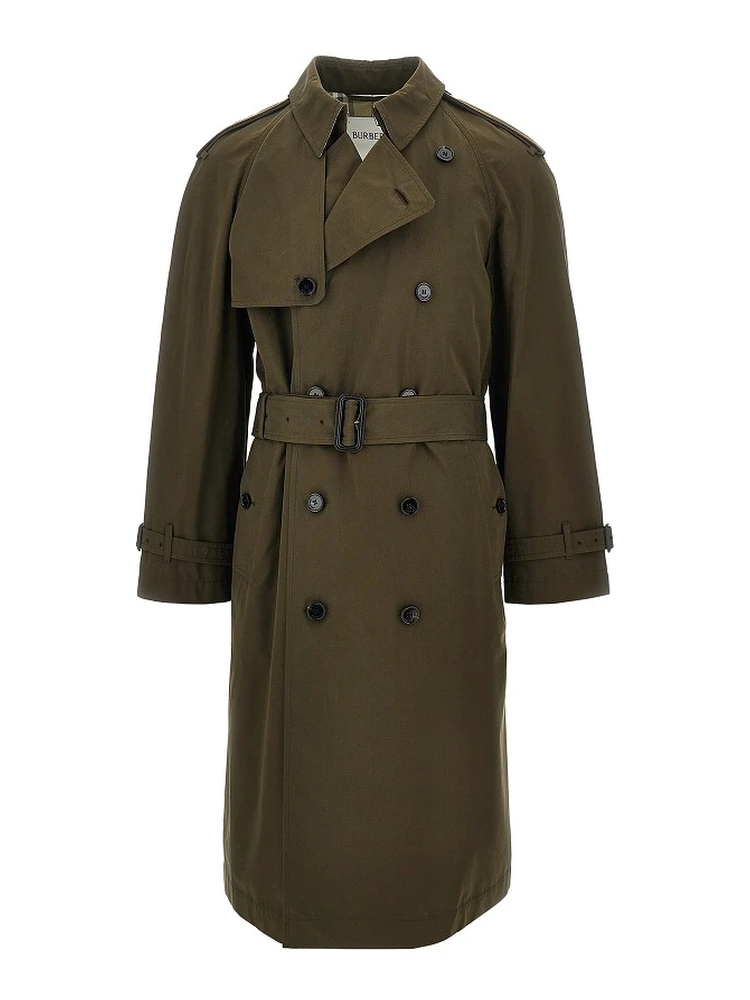 Cotton long trench coat
