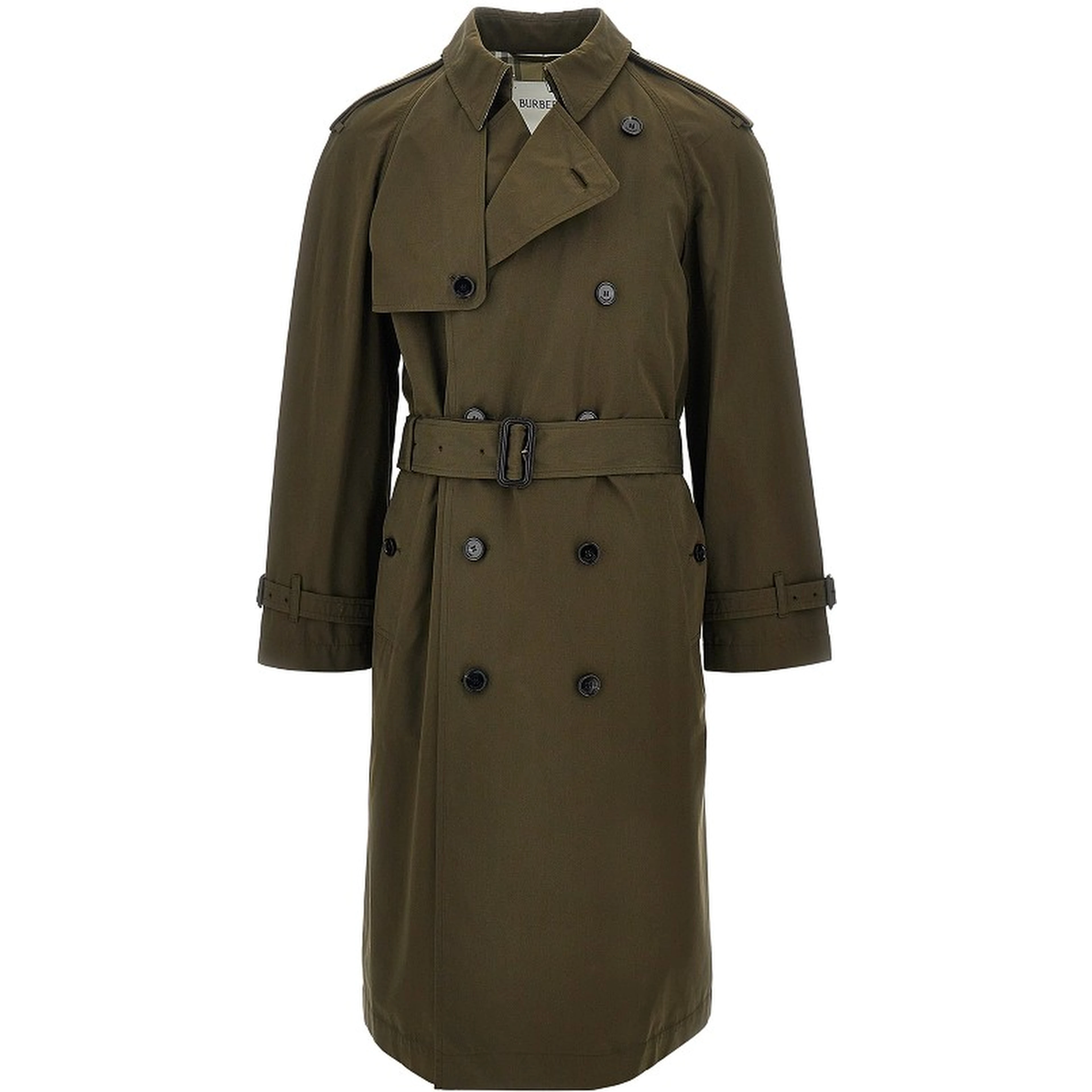 Cotton long trench coat