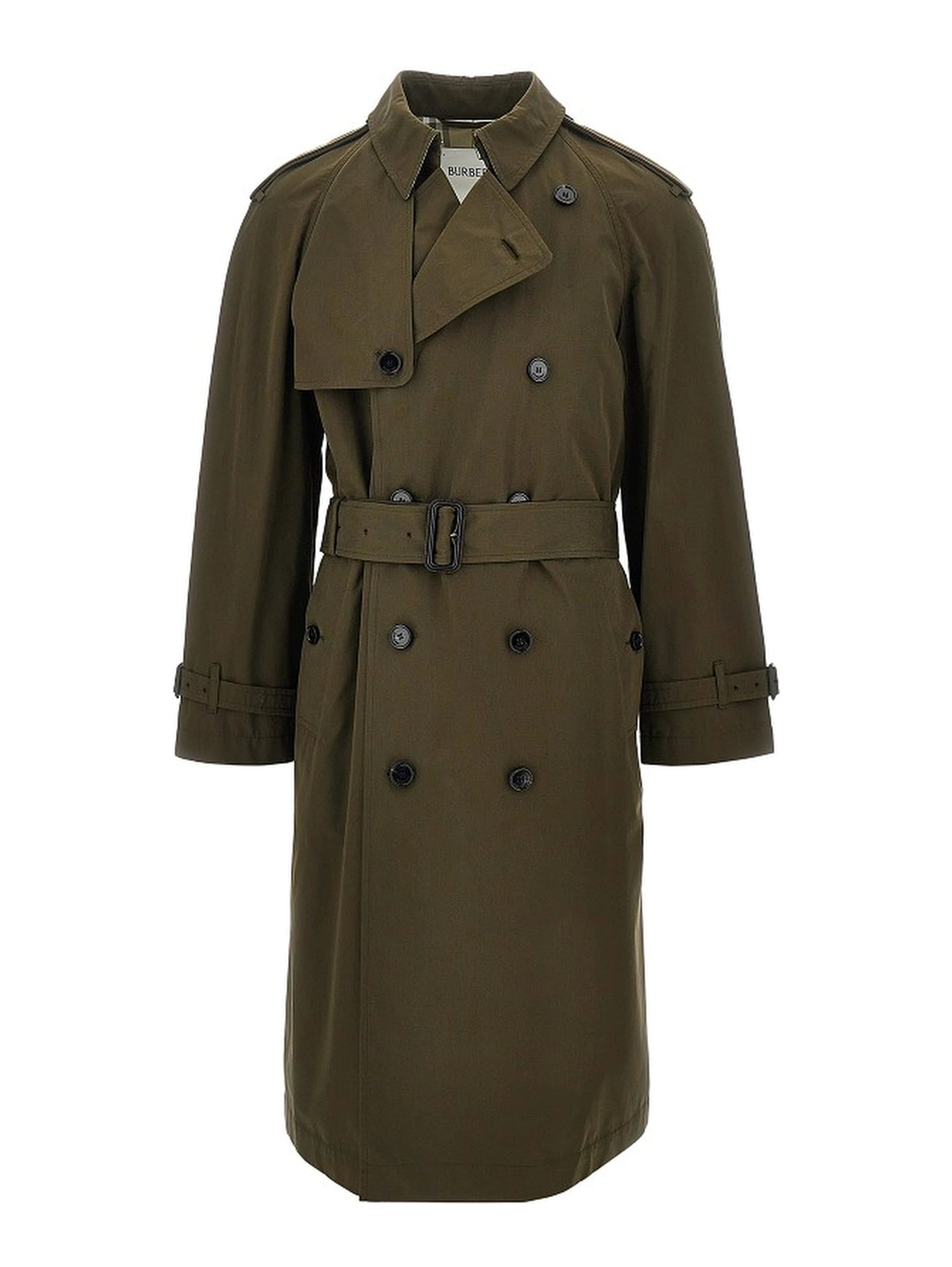 Cotton long trench coat