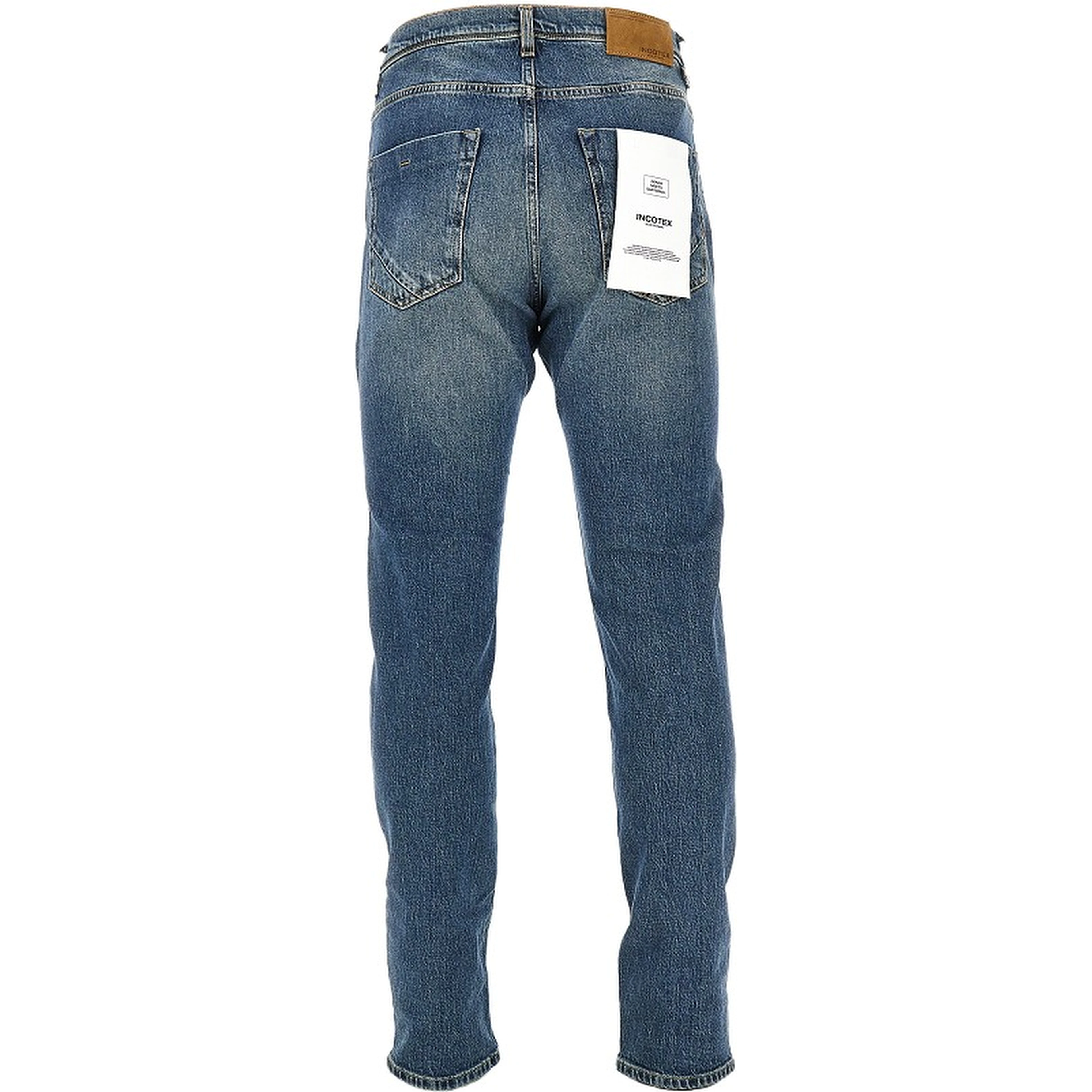 Stretch denim tapered fit jeans