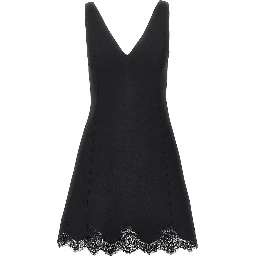 Crepe Couture mini dress with lace