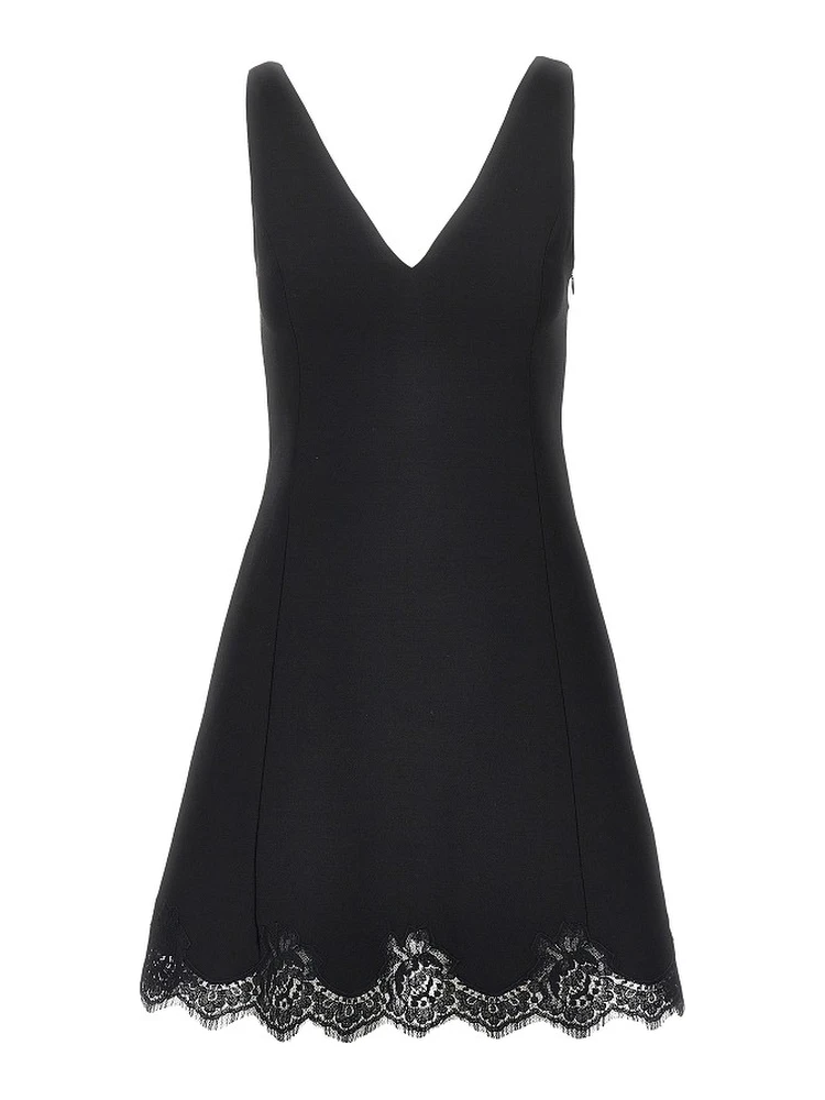 Crepe Couture mini dress with lace
