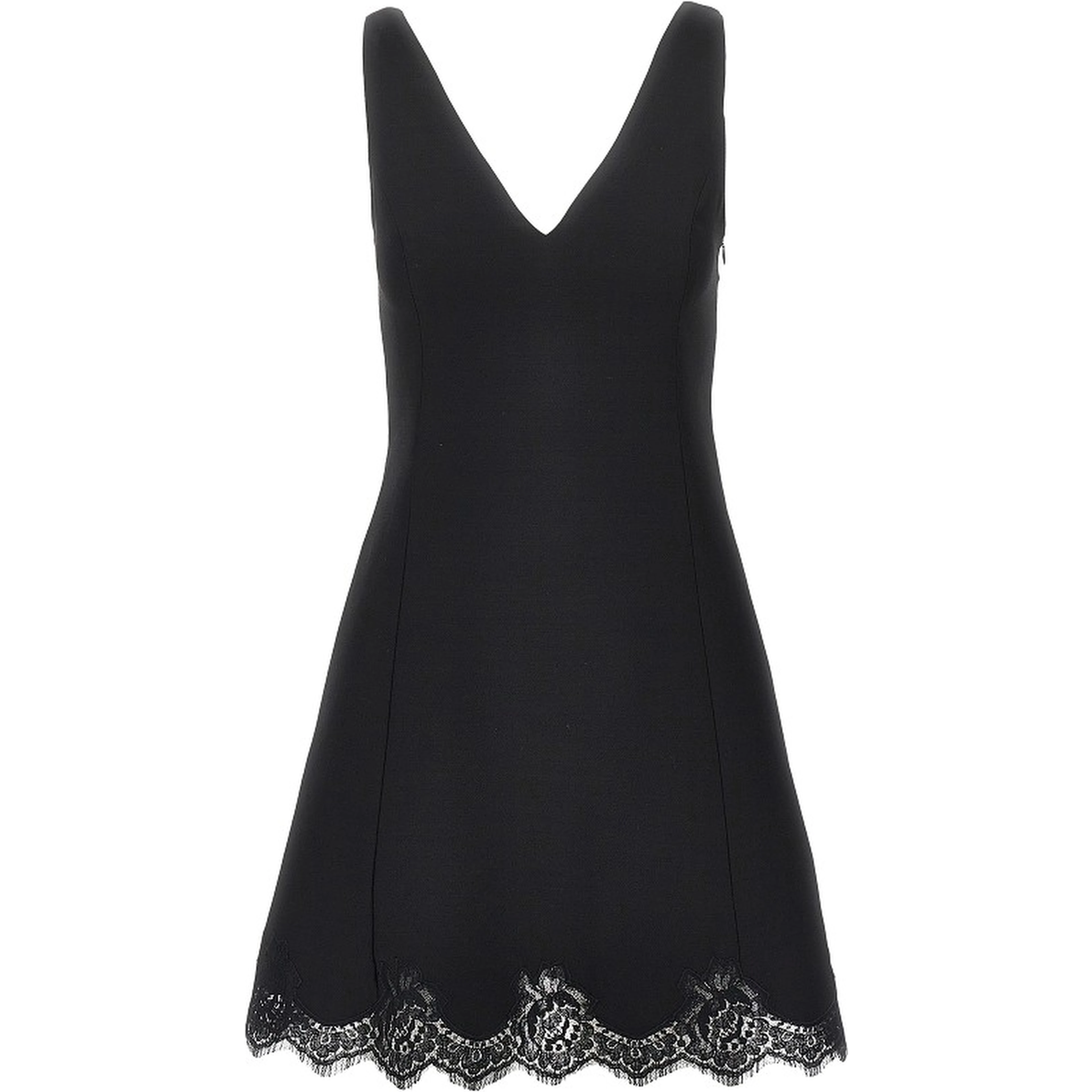 Crepe Couture mini dress with lace