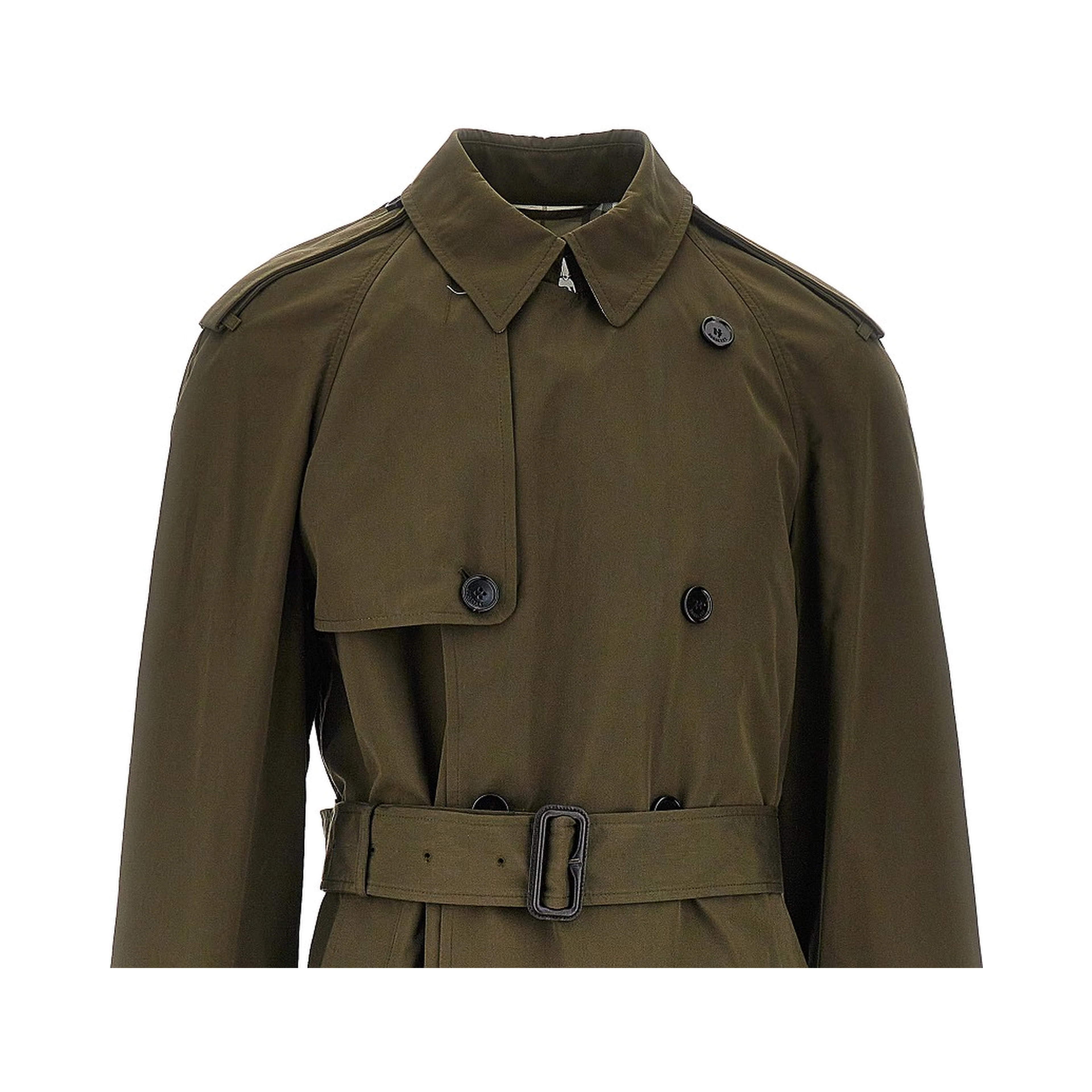 Cotton long trench coat