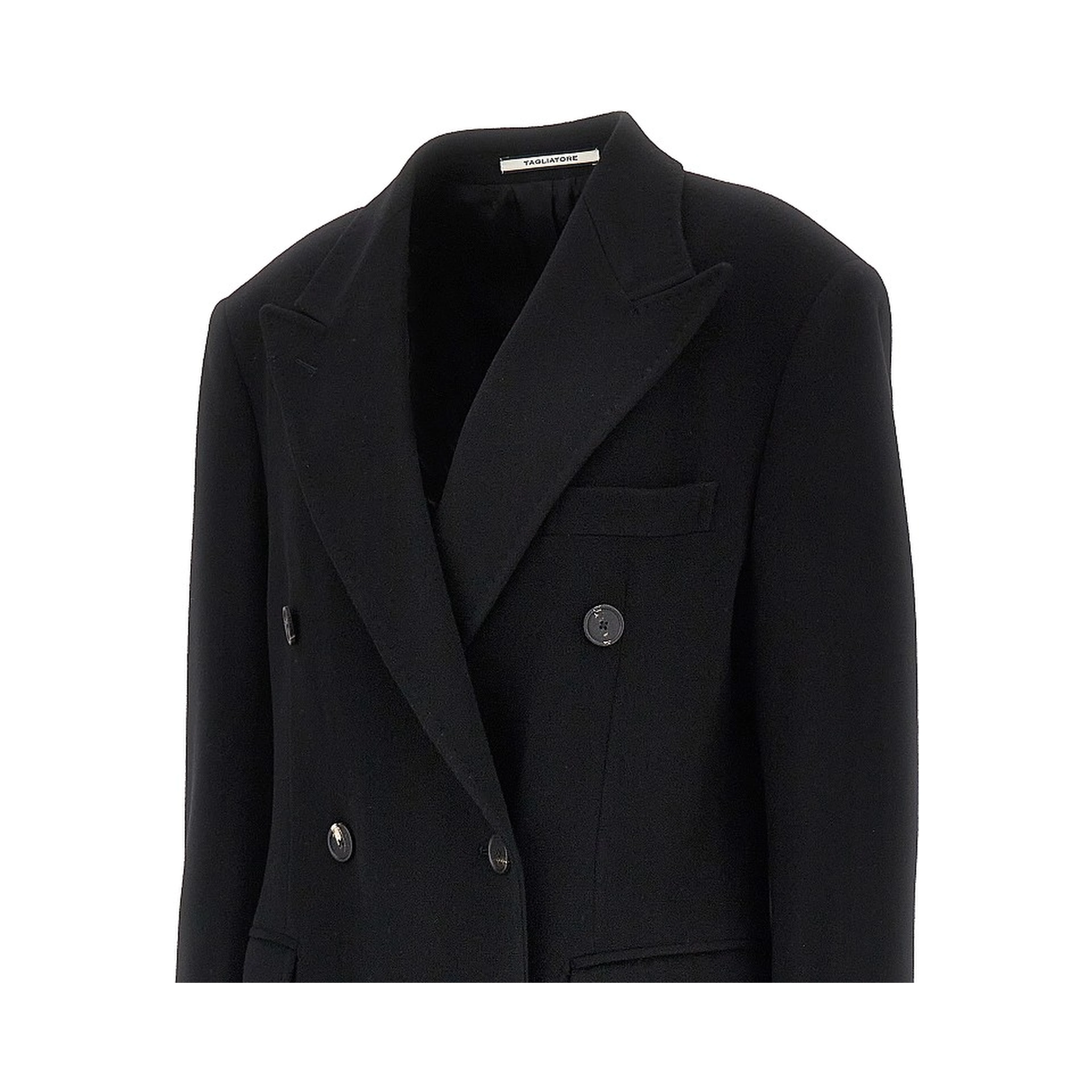 Wool and cashmere long coat