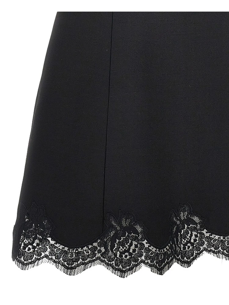 Crepe Couture mini dress with lace alternative