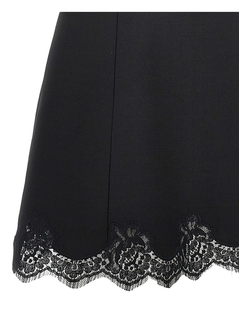Crepe Couture mini dress with lace